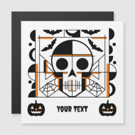 ハロウィーンスタイルスカル、こうもり、クモの巣