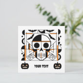 ハロウィーンスタイルスカル、こうもり、クモの巣 (スタンド正面)