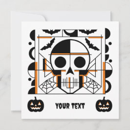 ハロウィーンスタイルスカル、こうもり、クモの巣