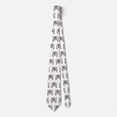 ハロウィーンスタイルスカル、こうもり、クモの巣 ネクタイ (正面)