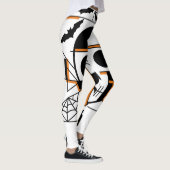 ハロウィーンスタイルスカル、こうもり、クモの巣 レギンス (右)