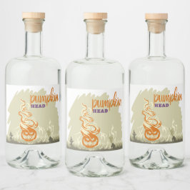 ハロウィーンスタンプコレクション「かぼちゃ頭」 リキュールボトルラベル