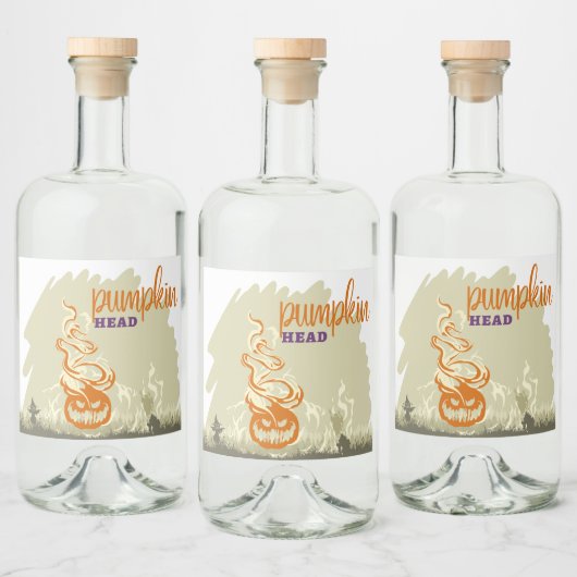 ハロウィーンスタンプコレクション「かぼちゃ頭」 リキュールボトルラベル (ボトル)