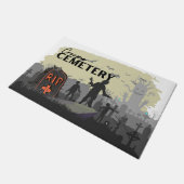 ハロウィーンスタンプコレクション「不気味な墓地」 ドアマット (アングル)