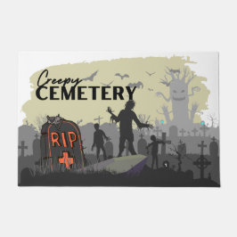 ハロウィーンスタンプコレクション「不気味な墓地」 ドアマット