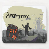 ハロウィーンスタンプコレクション「不気味な墓地」 マウスパッド (正面)