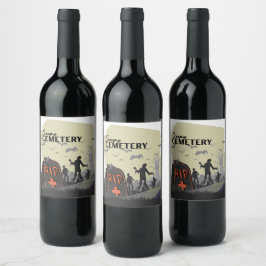 ハロウィーンスタンプコレクション「不気味な墓地」 ワインラベル