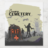 ハロウィーンスタンプコレクション「不気味な墓地」 ワインラベル (シングルラベル)