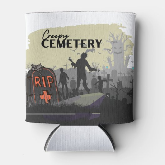 ハロウィーンスタンプコレクション「不気味な墓地」 缶クーラー (正面)