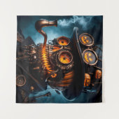 ハロウィーンスチームパンクゴシックジャック – O – ランタン タペストリー (正面(横))