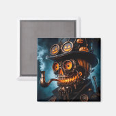 ハロウィーンスチームパンクゴシックジャック – O – ランタン マグネット (正面/裏面)