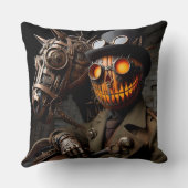 ハロウィーンスチームパンクジャック – O – ランタンホースマン クッション (裏面)