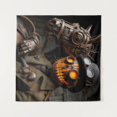 ハロウィーンスチームパンクジャック – O – ランタンホースマン タペストリー (正面(横))