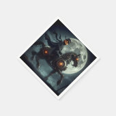 ハロウィーンスチームパンクヘッドレスホースマン スタンダードカクテルナプキン (角)