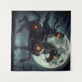 ハロウィーンスチームパンクヘッドレスホースマン タペストリー (正面(横))
