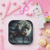 ハロウィーンスチームパンクヘッドレスホースマン ペーパープレート (パーティー)