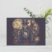 ハロウィーンスチームパンク骨格 招待状 (スタンド正面)