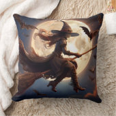 ハロウィーンスティームパンクウィッチムーンライトフライト クッション (ブランケット)