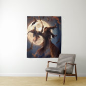 ハロウィーンスティームパンクウィッチムーンライトフライト タペストリー (インサイチュ)