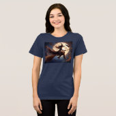 ハロウィーンスティームパンクウィッチムーンライトフライト トライブレンドＴシャツ (正面全面)