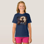 ハロウィーンスティームパンクウィッチムーンライトフライト Tシャツ (正面フル)