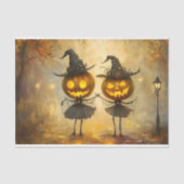 ハロウィーンスティームパンクパンプキンウィッチズオウム8 Decopage 薄葉紙 (正面)