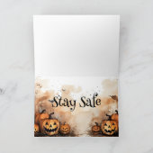 ハロウィーンステイセーフ サンキューカード (内部)