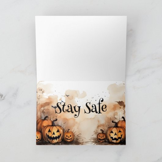 ハロウィーンステイセーフ サンキューカード (内部)