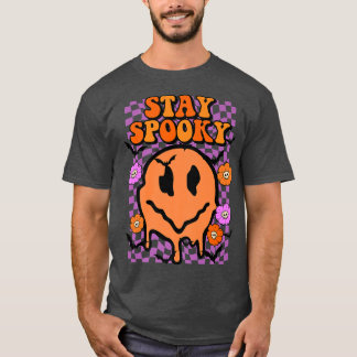 ハロウィーンステイ不気味エルト顔プレミアム Tシャツ