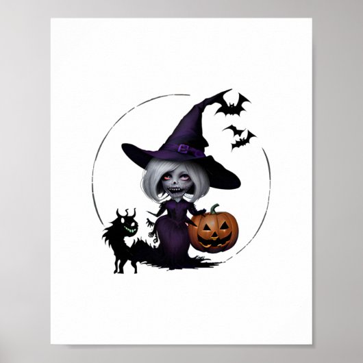 ハロウィーンステッカーに登場するモンスター ポスター (正面)