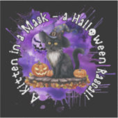 ハロウィーンステッカーキャット シール (正面)