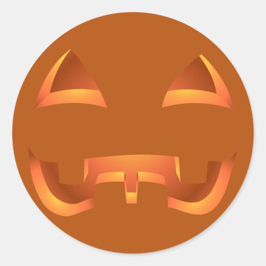 ハロウィーンステッカーパーソナライズされたカボチャのステッカー ラウンドシール (正面)