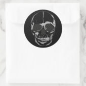 ハロウィーンステッカー – スカル ラウンドシール (バッグ)