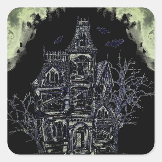 ハロウィーンステッカー スクエアシール (正面)