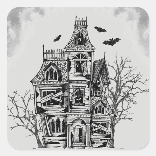 ハロウィーンステッカー スクエアシール (正面)