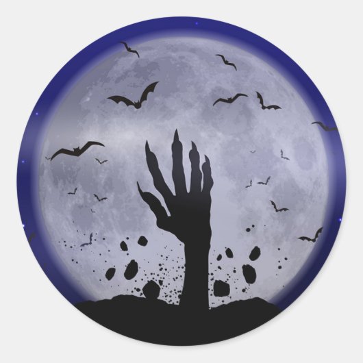 ハロウィーンステッカー ラウンドシール (正面)