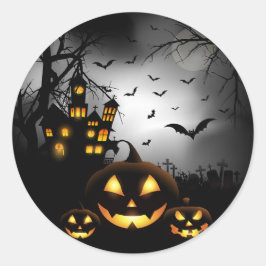 ハロウィーンステッカー ラウンドシール