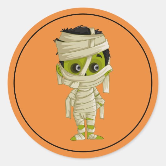 ハロウィーンステッカー ラウンドシール (正面)