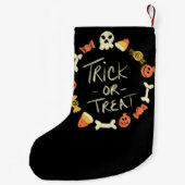 ハロウィーンストッキング |トリッ不気味クまたはトリートリース スモールクリスマスストッキング (裏面)