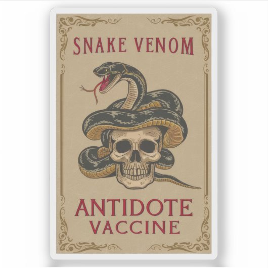 ハロウィーンスネークヴェノム解毒剤ワクチン シール (正面)