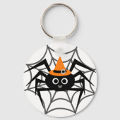 ハロウィーンスパイダーくもの巣Tシャツとギフト キーホルダー (正面)