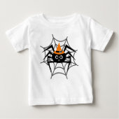 ハロウィーンスパイダーくもの巣Tシャツとギフト ベビーTシャツ (正面)
