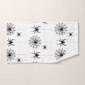 ハロウィーンスパイダーウェブのパター不気味ンクモの巣 バスタオルセット (ハンドタオル)