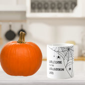 ハロウィーンスパイダーウェブへようこそ コーヒーマグカップ