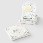 ハロウィーンスパイダーウェブパターンストーンコースター ストーンコースター (横)