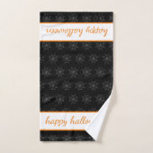 ハロウィーンスパイダーウェブパターンバスルーム用タオルセット バスタオルセット (ハンドタオル)