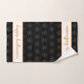 ハロウィーンスパイダーウェブパターンバスルーム用タオルセット バスタオルセット (ハンドタオル)