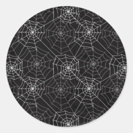 ハロウィーンスパイダーウェブパターン |ステッカー ラウンドシール