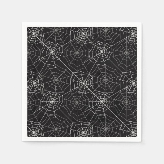 ハロウィーンスパイダーウェブパターン | ナプキン スタンダードカクテルナプキン (正面)