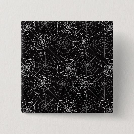 ハロウィーンスパイダーウェブパターン | ボタン 缶バッジ (正面)